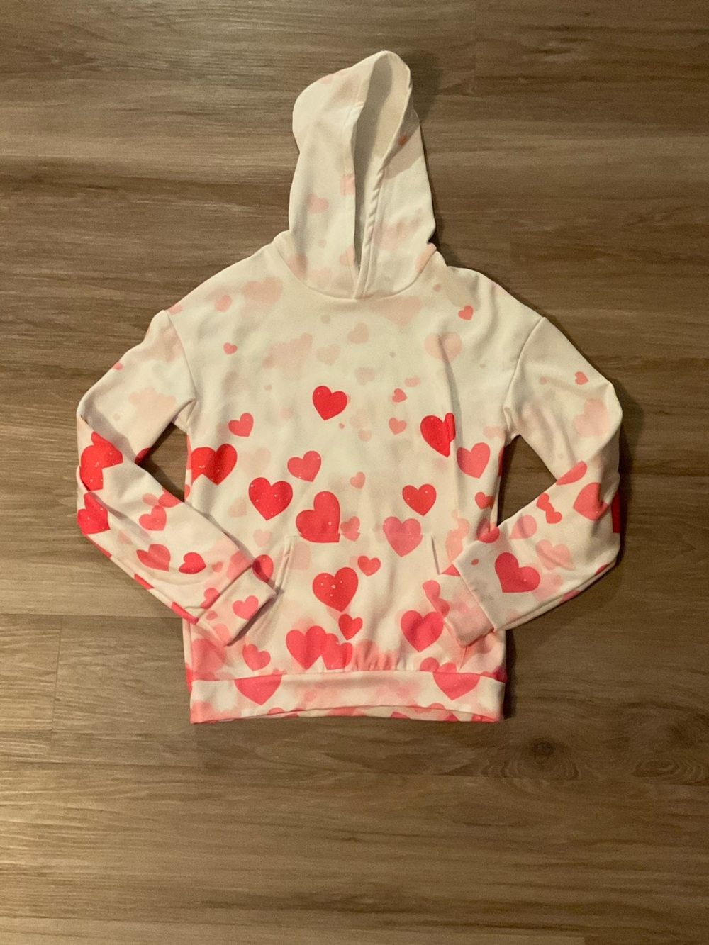 Kids Heart-Print Hoodie Sweatshirt - Pink Hearts